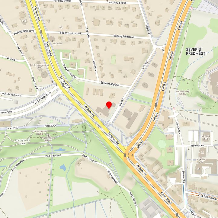 Mapa školy z Mapy.cz