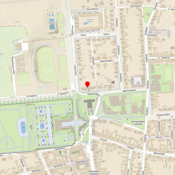 Mapa školy z Mapy.cz