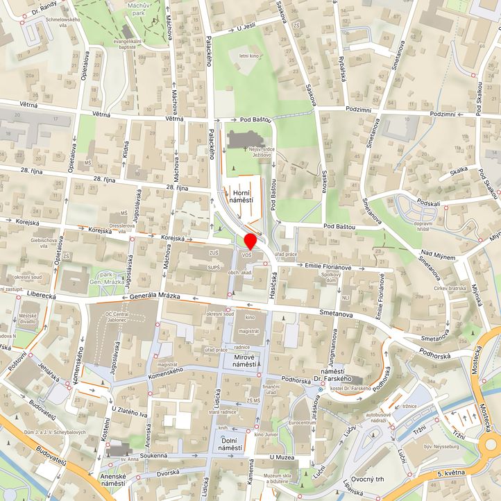 Mapa školy z Mapy.cz