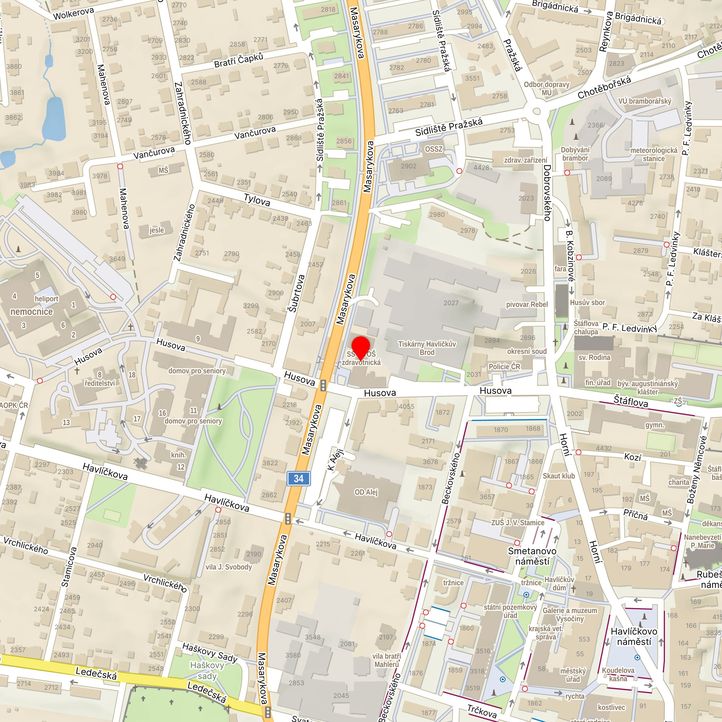 Mapa školy z Mapy.cz