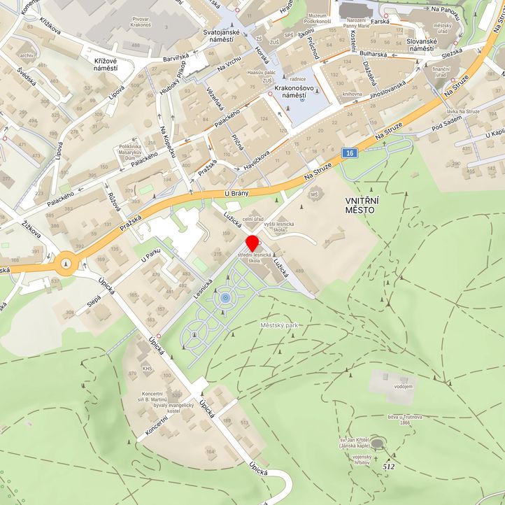 Mapa školy z Mapy.cz