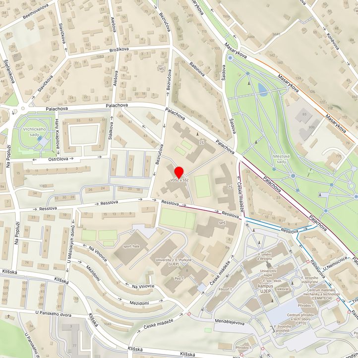 Mapa školy z Mapy.cz