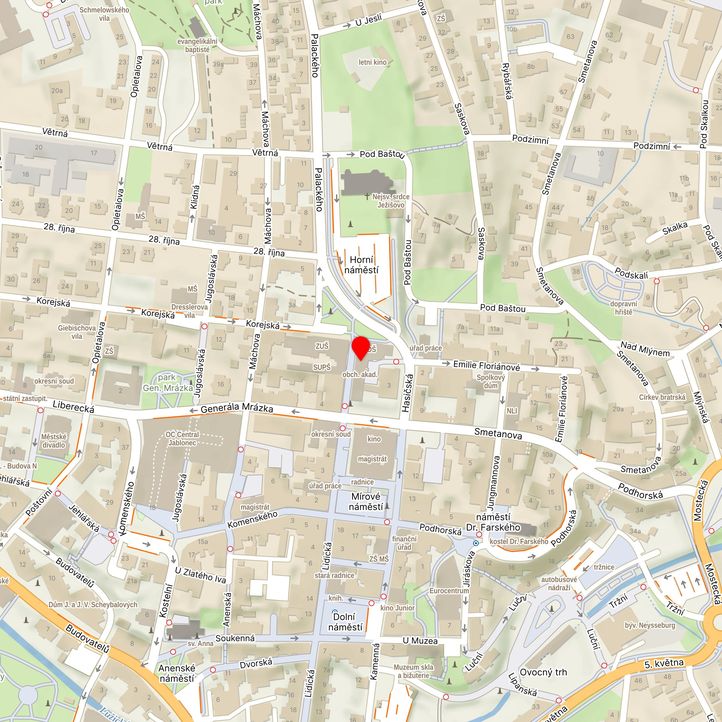 Mapa školy z Mapy.cz