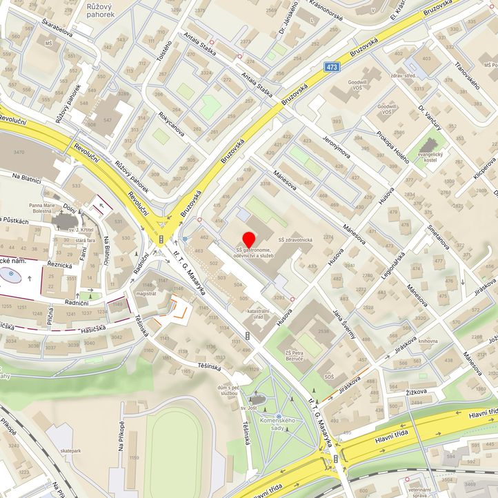 Mapa školy z Mapy.cz