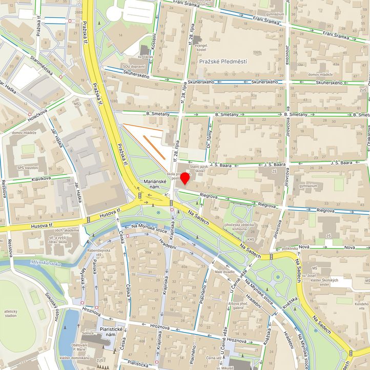 Mapa školy z Mapy.cz