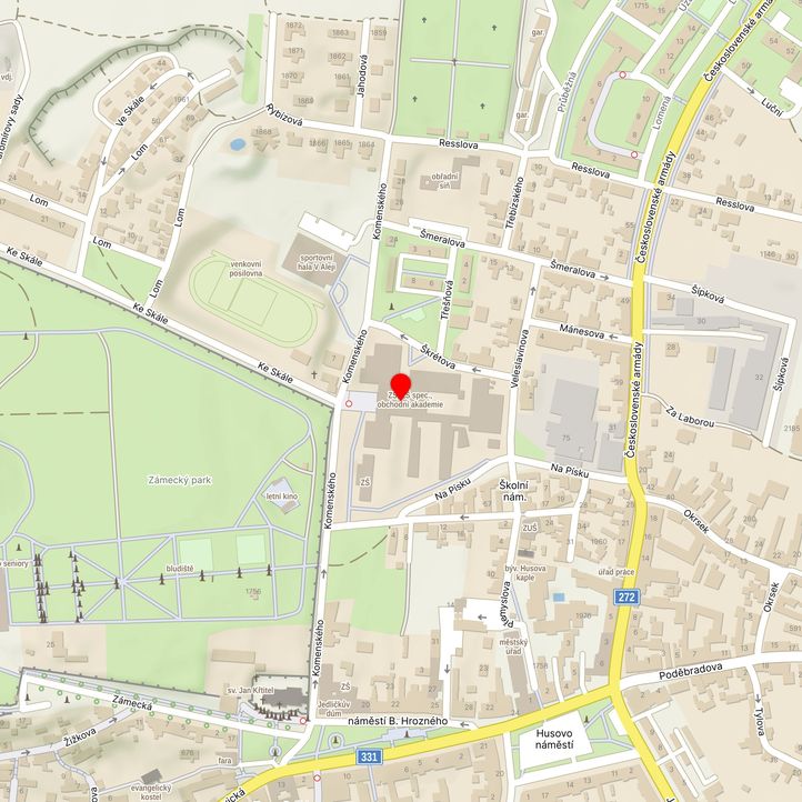 Mapa školy z Mapy.cz