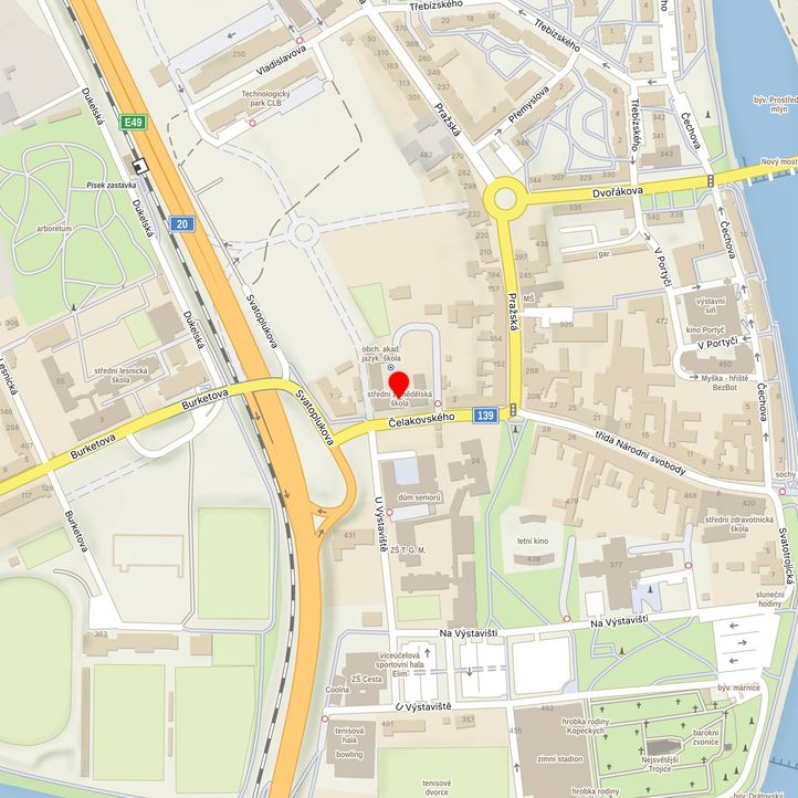 Mapa školy z Mapy.cz