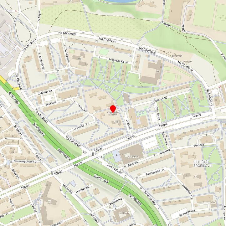 Mapa školy z Mapy.cz