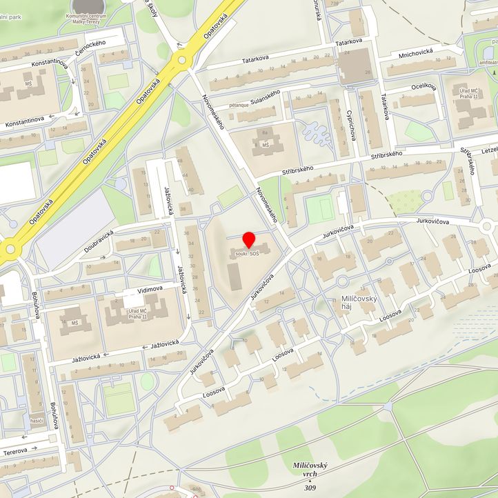 Mapa školy z Mapy.cz