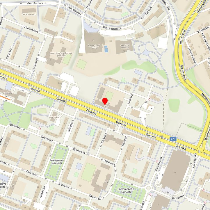 Mapa školy z Mapy.cz