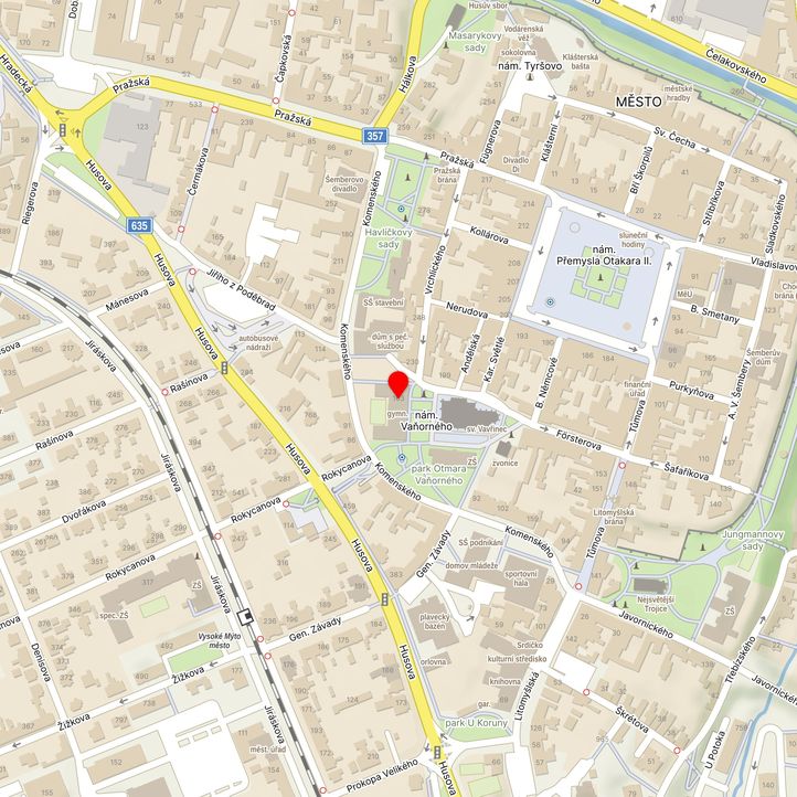 Mapa školy z Mapy.cz
