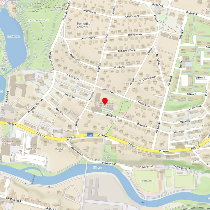 Mapa školy z Mapy.cz