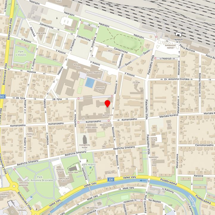 Mapa školy z Mapy.cz