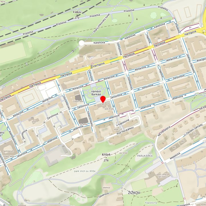 Mapa školy z Mapy.cz