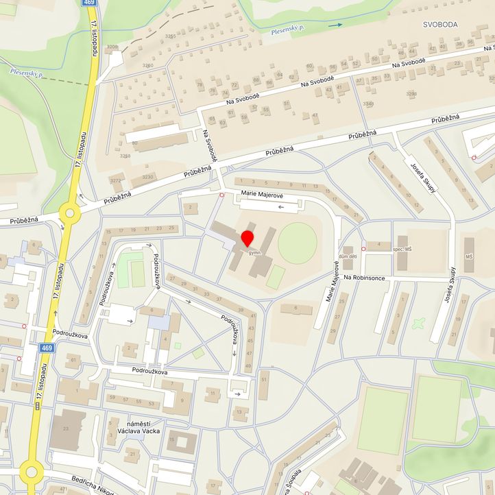 Mapa školy z Mapy.cz