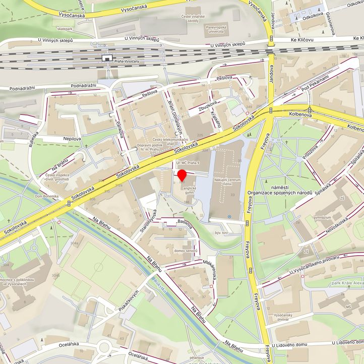 Mapa školy z Mapy.cz