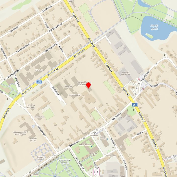 Mapa školy z Mapy.cz