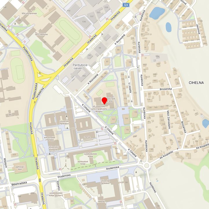 Mapa školy z Mapy.cz