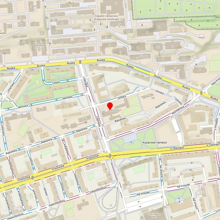 Mapa školy z Mapy.cz