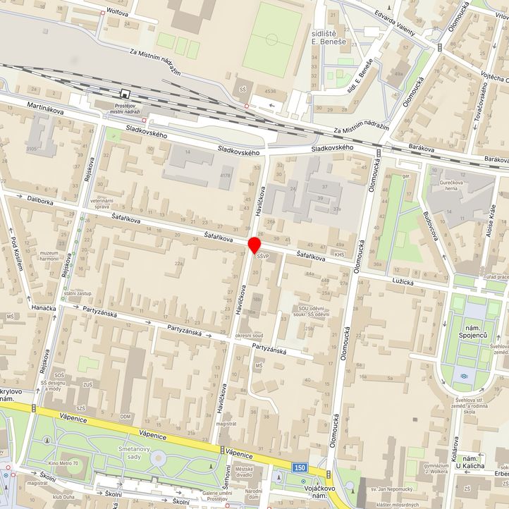 Mapa školy z Mapy.cz