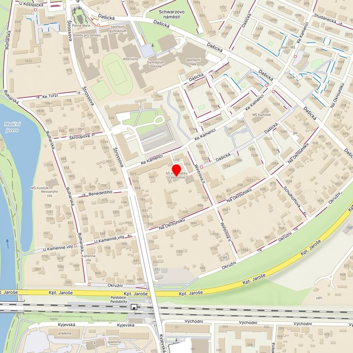 Mapa školy z Mapy.cz