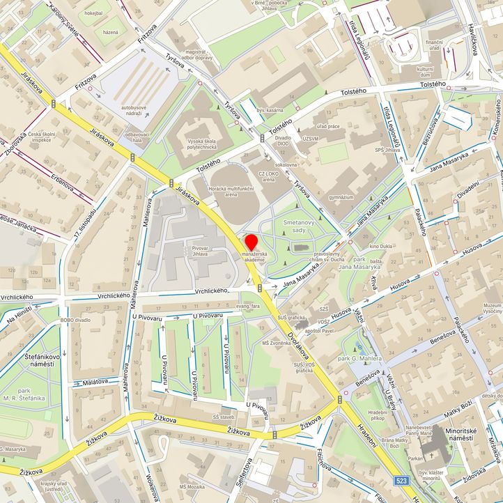 Mapa školy z Mapy.cz