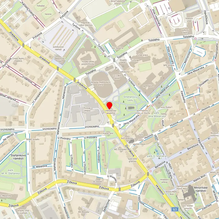 Mapa školy z Mapy.cz