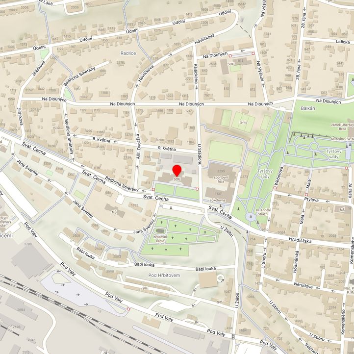 Mapa školy z Mapy.cz