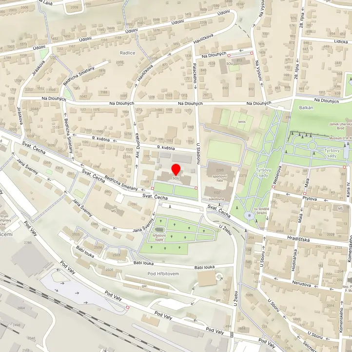 Mapa školy z Mapy.cz
