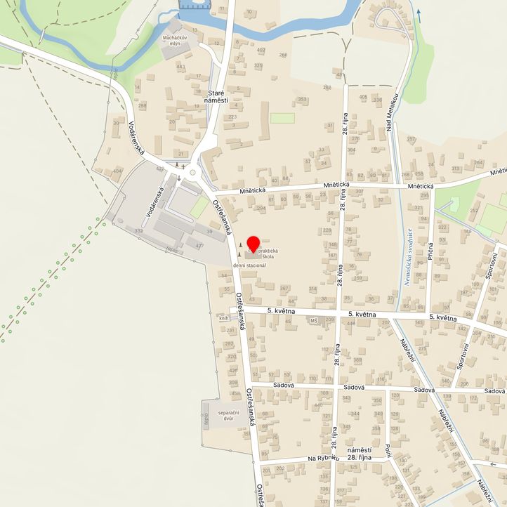 Mapa školy z Mapy.cz