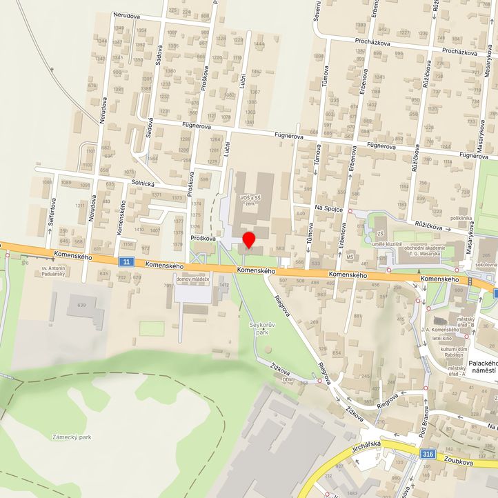 Mapa školy z Mapy.cz