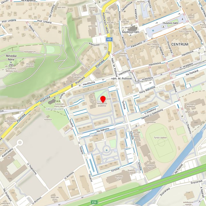 Mapa školy z Mapy.cz