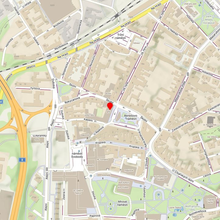 Mapa školy z Mapy.cz