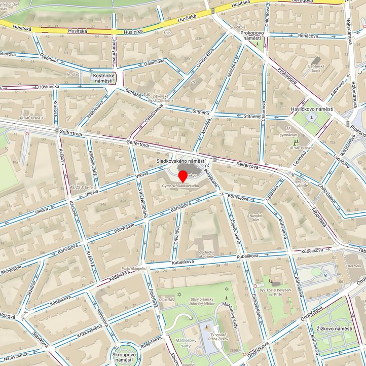 Mapa školy z Mapy.cz