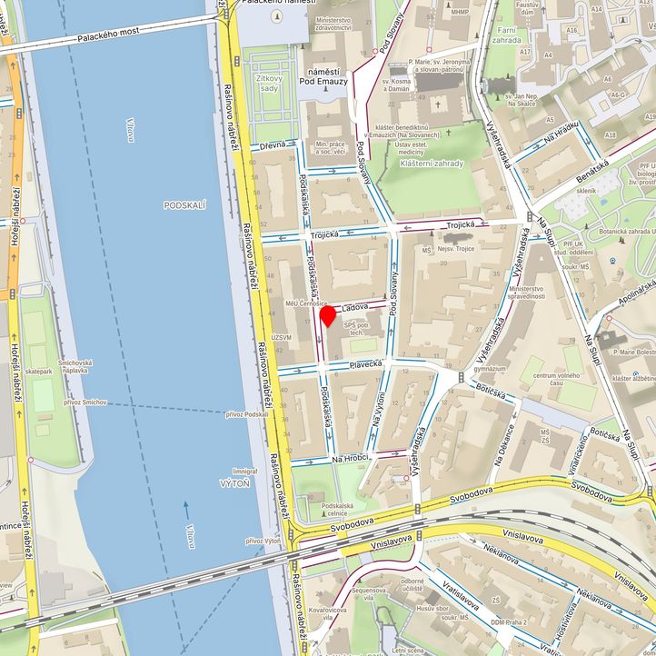 Mapa školy z Mapy.cz