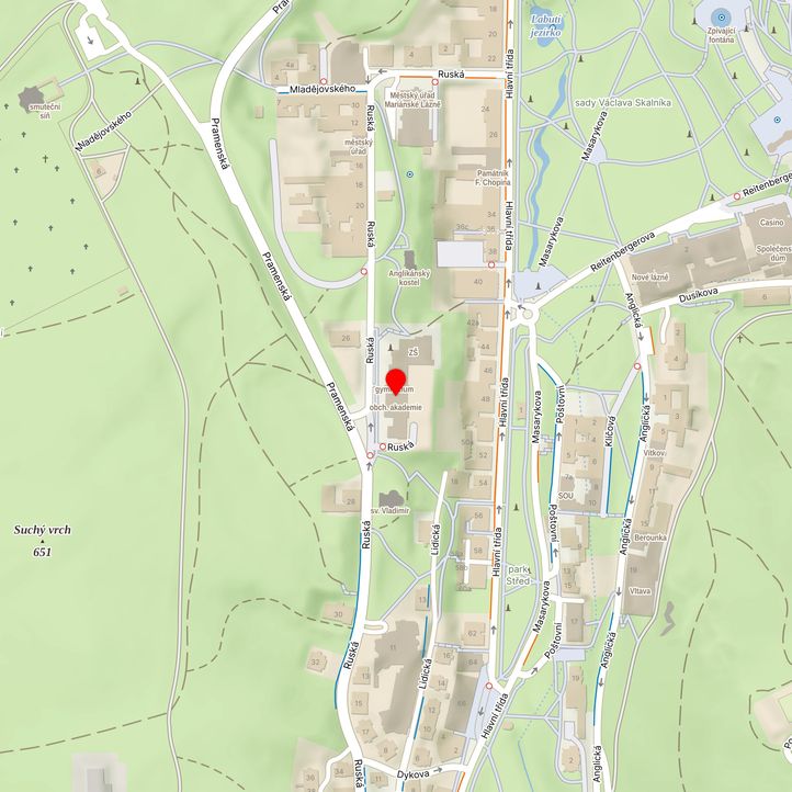 Mapa školy z Mapy.cz