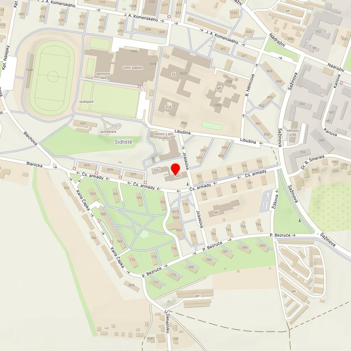 Mapa školy z Mapy.cz