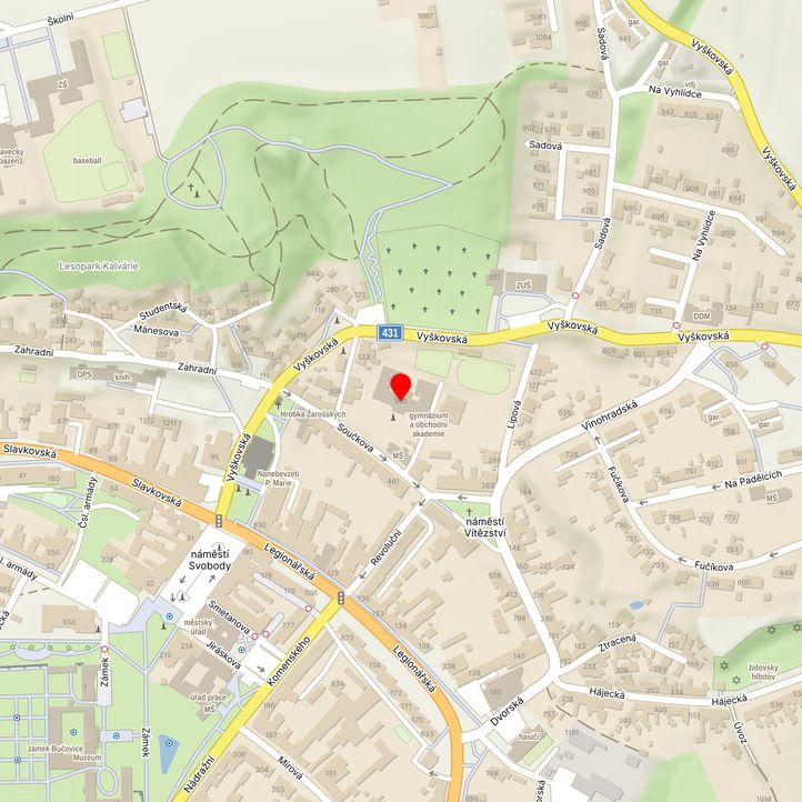 Mapa školy z Mapy.cz