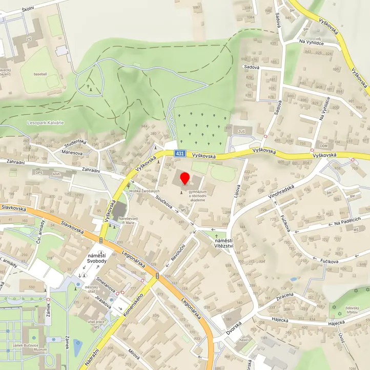 Mapa školy z Mapy.cz