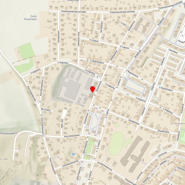 Mapa školy z Mapy.cz