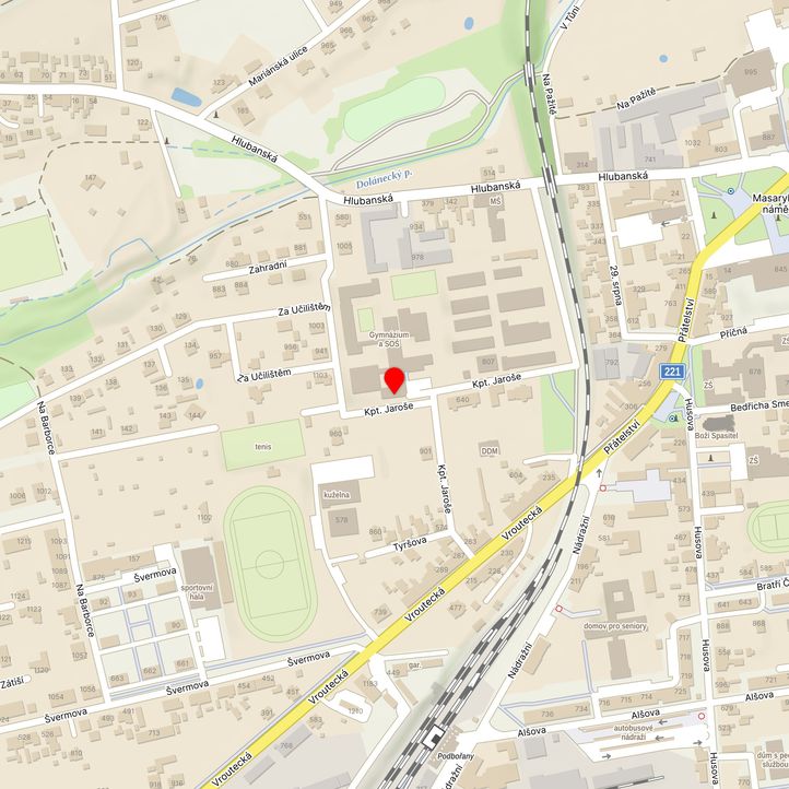 Mapa školy z Mapy.cz