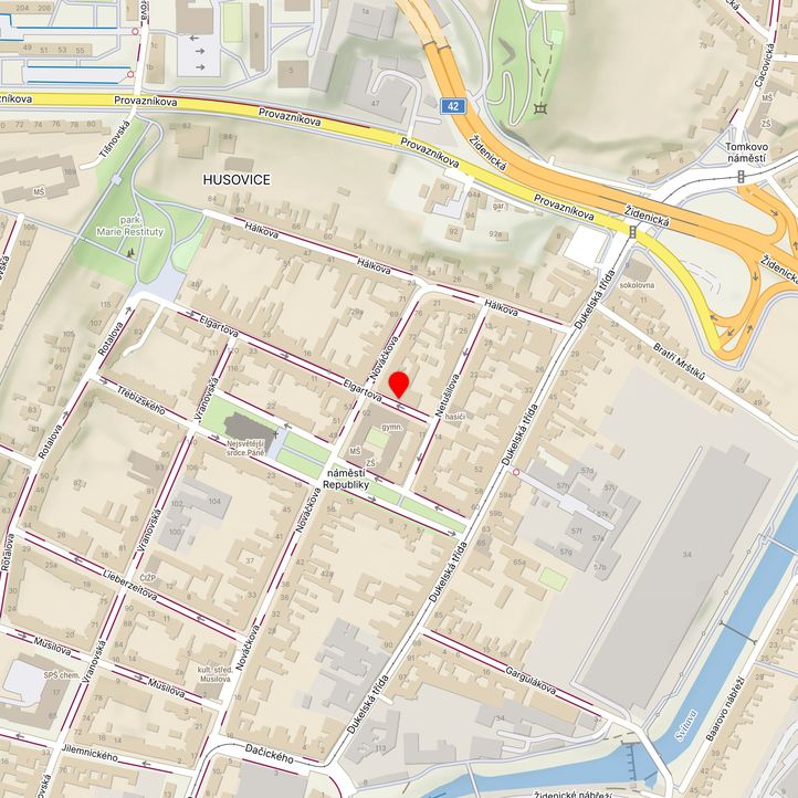 Mapa školy z Mapy.cz