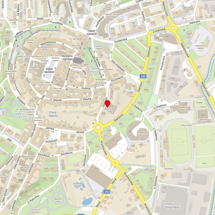 Mapa školy z Mapy.cz