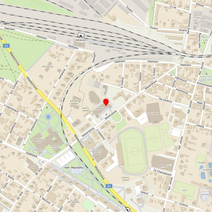 Mapa školy z Mapy.cz