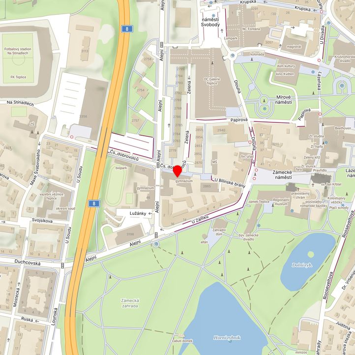 Mapa školy z Mapy.cz