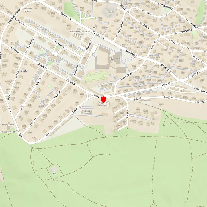 Mapa školy z Mapy.cz