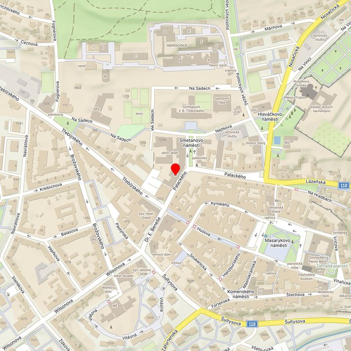 Mapa školy z Mapy.cz