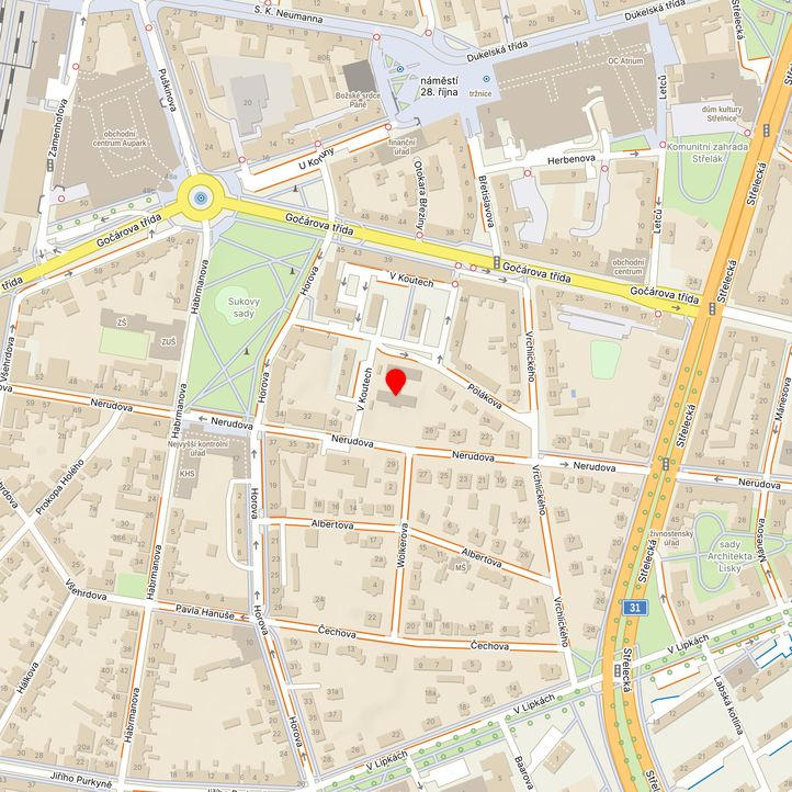 Mapa školy z Mapy.cz