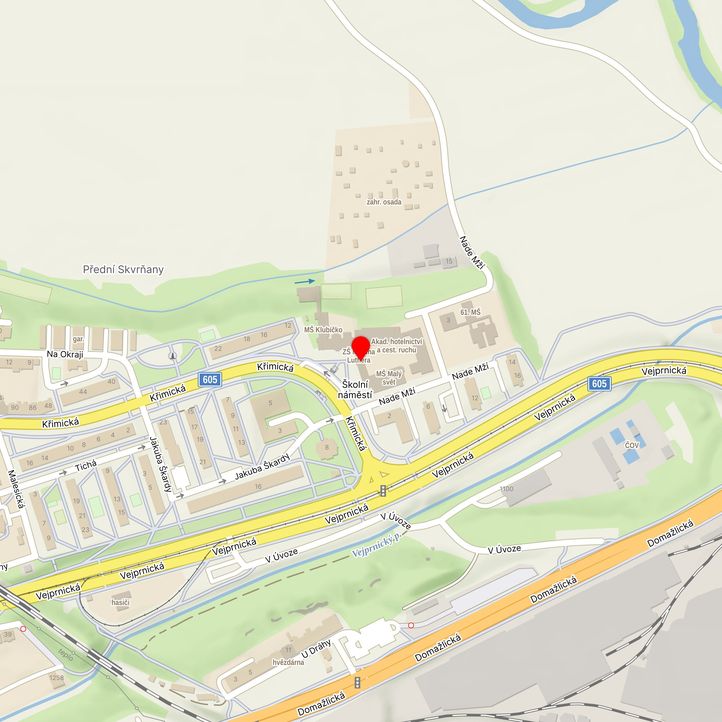 Mapa školy z Mapy.cz