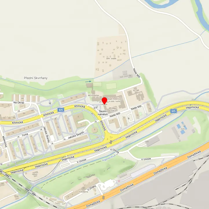Mapa školy z Mapy.cz